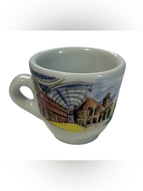 VINTAGE ESPRESSO CUP NUOVA POINT ITALIAN LANDMARK SCENE ITALY CERAMIC MUG
